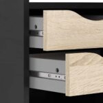 Furniture To Go Function Plus Corner Desk 2 Drawers Matt Black Oak