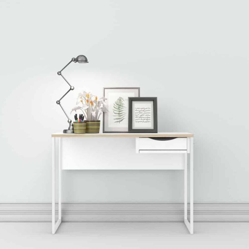 Furniture To Go Function Plus Desk 1 Drawer White Oak Trim