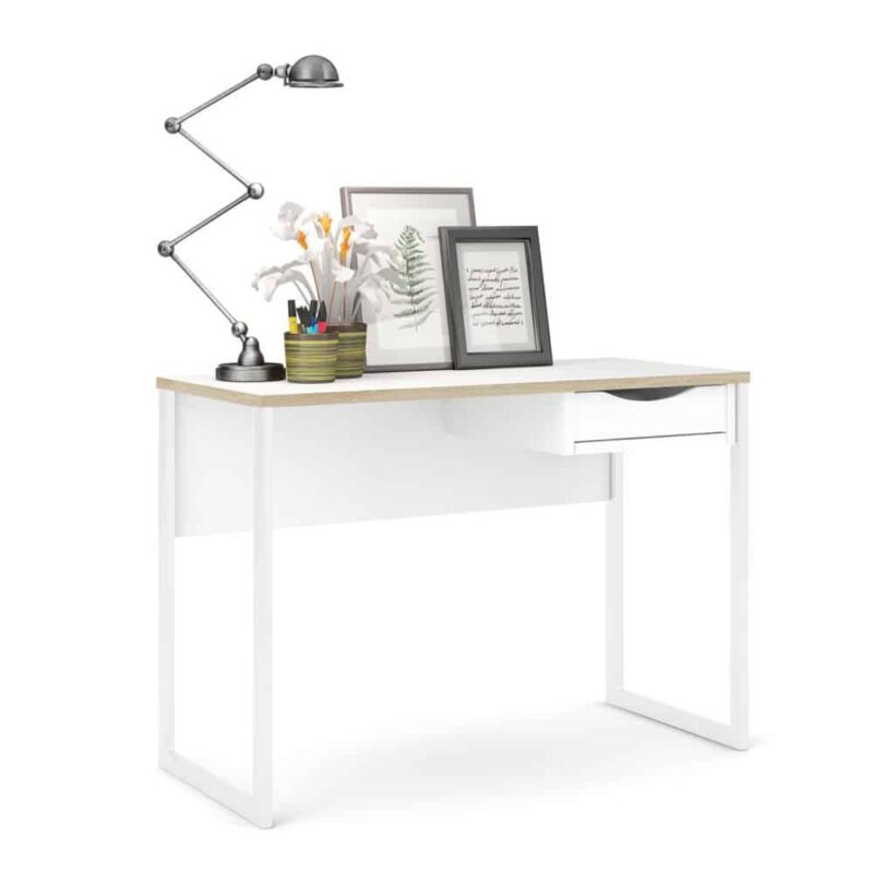 Furniture To Go Function Plus Desk 1 Drawer White Oak Trim