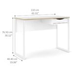Furniture To Go Function Plus Desk 1 Drawer White Oak Trim