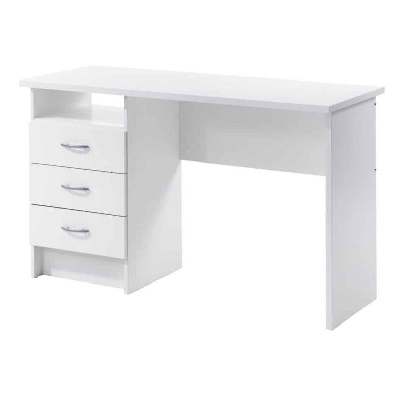 Furniture To Go Function Plus Desk 3 Drawers White