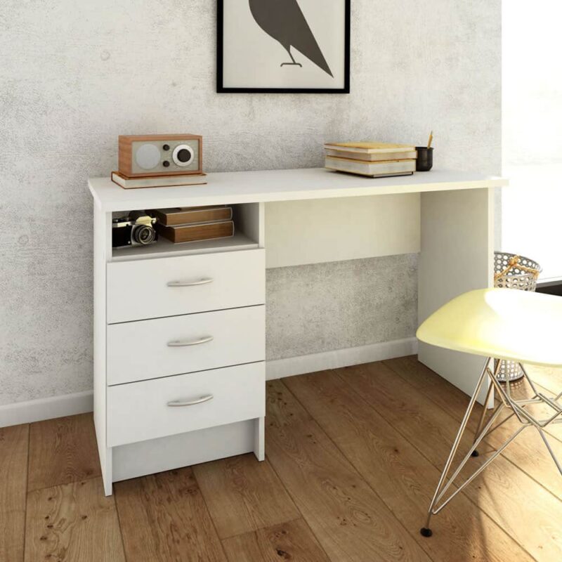 Furniture To Go Function Plus Desk 3 Drawers White