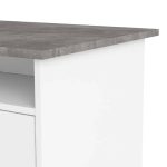 Furniture To Go Function Plus Desk 4 Drawer 1 Door White Grey