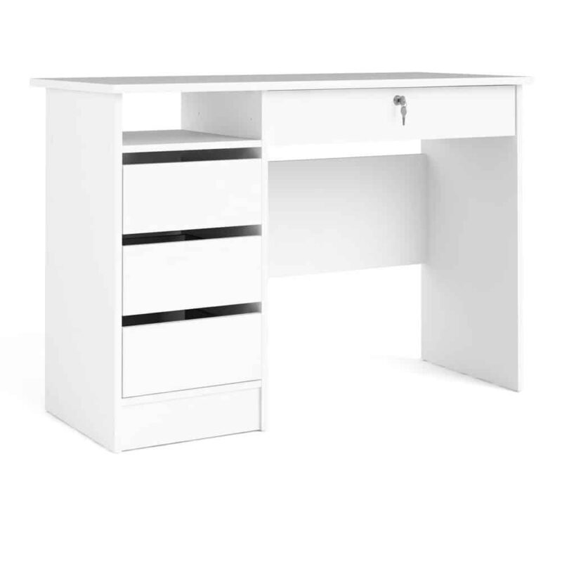 Furniture To Go Function Plus Desk 4 Drawers Handle Free White