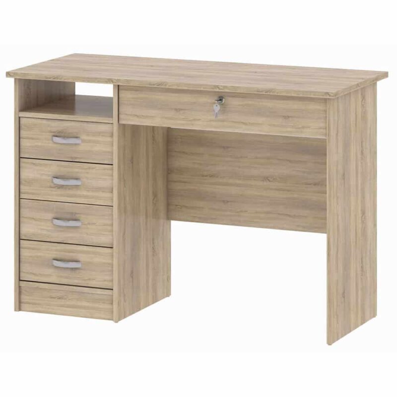 Furniture To Go Function Plus Desk 5 Drawers Oak