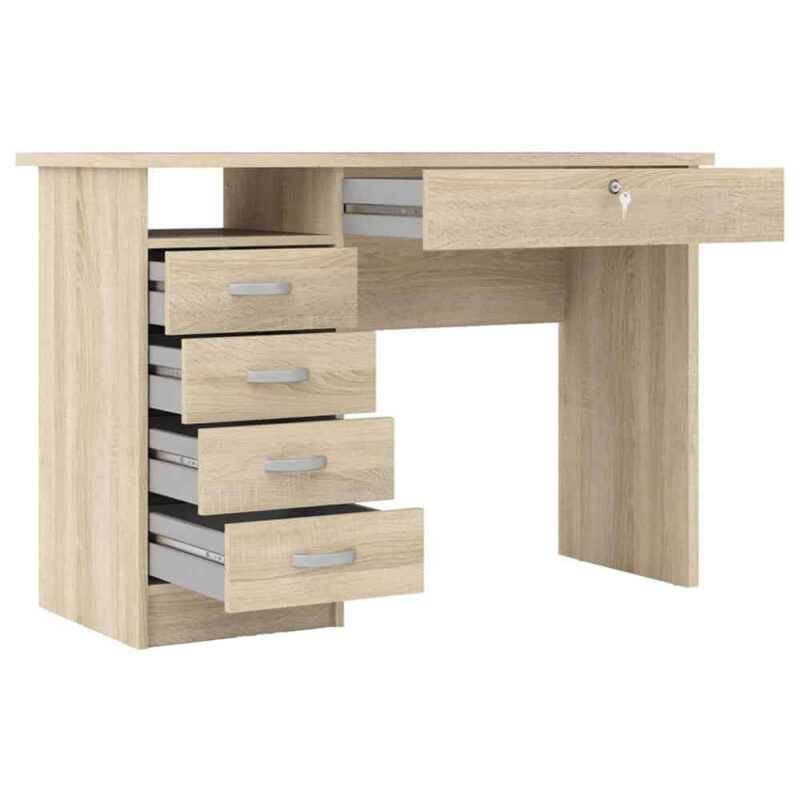 Furniture To Go Function Plus Desk 5 Drawers Oak