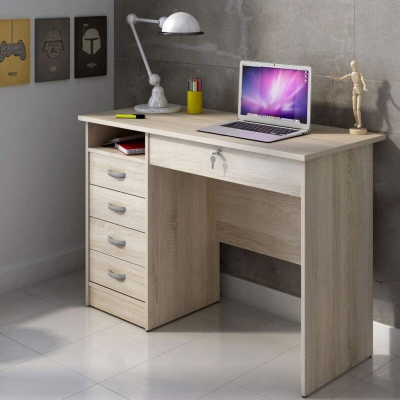 Furniture To Go Function Plus Desk 5 Drawers Oak