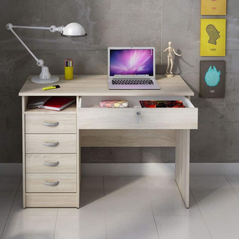 Furniture To Go Function Plus Desk 5 Drawers Oak