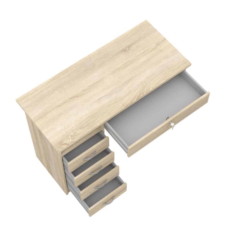 Furniture To Go Function Plus Desk 5 Drawers Oak