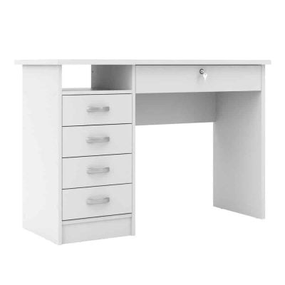 Furniture To Go Function Plus Desk 5 Drawers White