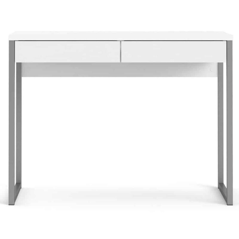 Furniture To Go Function Plus Desk 2 Drawers White High Gloss