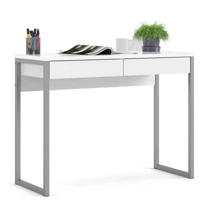 Furniture To Go Function Plus Desk 2 Drawers White High Gloss