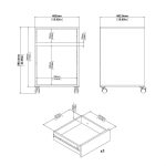 Furniture To Go Function Plus Mobile Cabinet White Oak