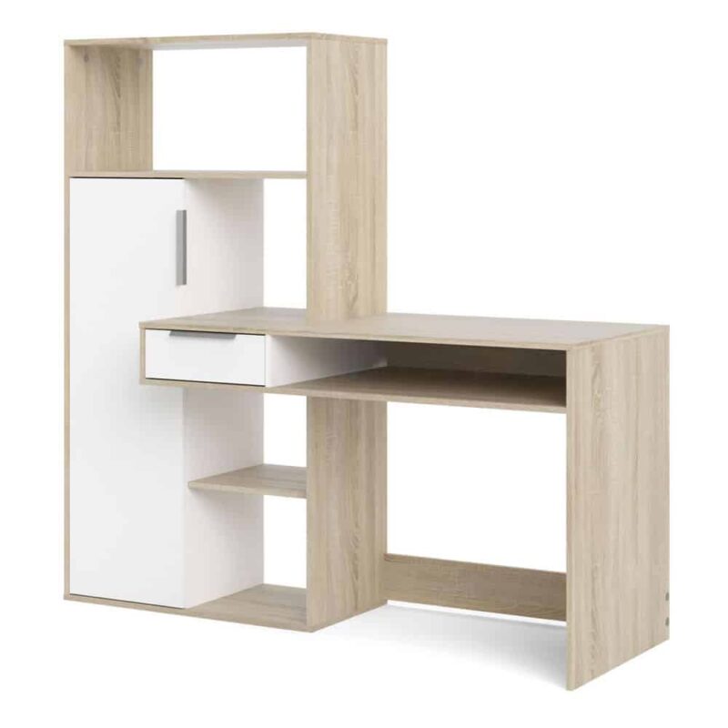 Furniture To Go Function Plus Multi Functional Storage Desk White Oak