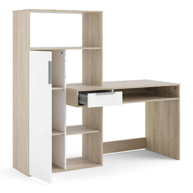 Furniture To Go Function Plus Multi Functional Storage Desk White Oak