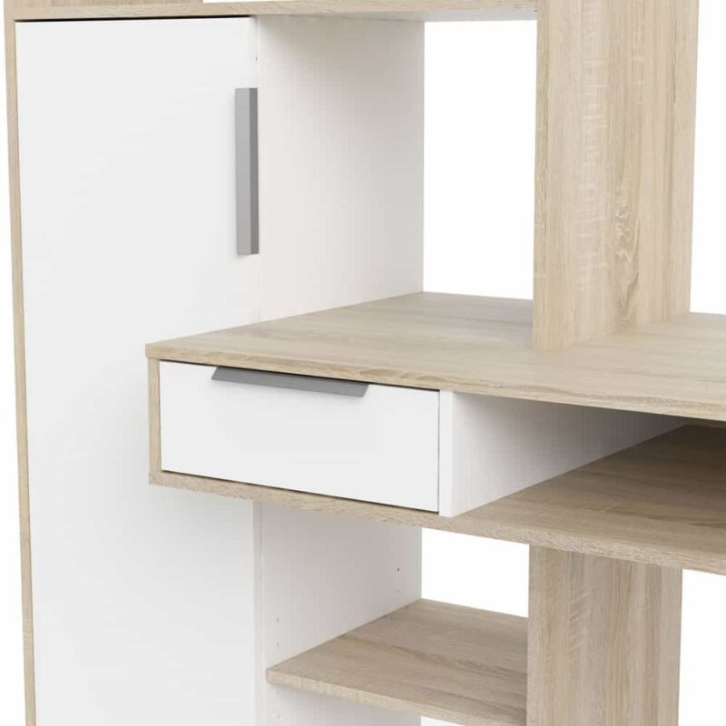 Furniture To Go Function Plus Multi Functional Storage Desk White Oak