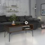 Furniture To Go Fur Coffee Table 1 Drawer Walnut Grey White