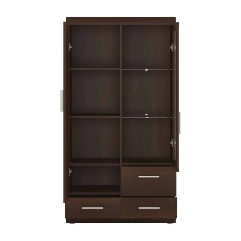 Furniture To Go Imperial 2 Door 3 Drawer Display Cabinet Mahogany