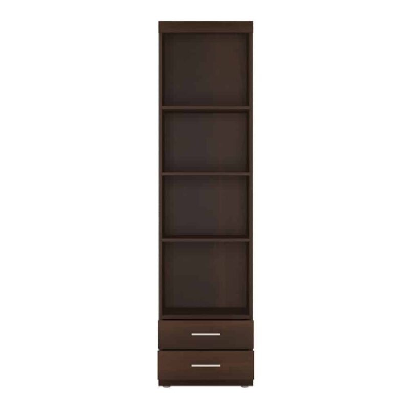 Furniture To Go Imperial Tall 2 Drawer Cabinet Open Shelving Mahogany