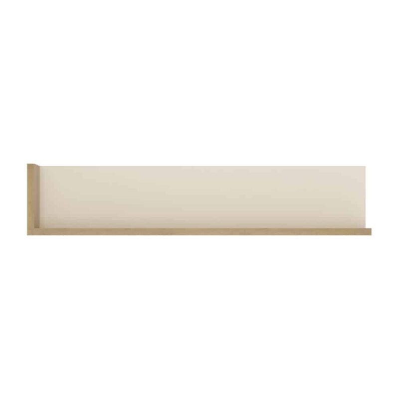 Furniture To Go Lyon 120cm Wall Shelf Oak White High Gloss
