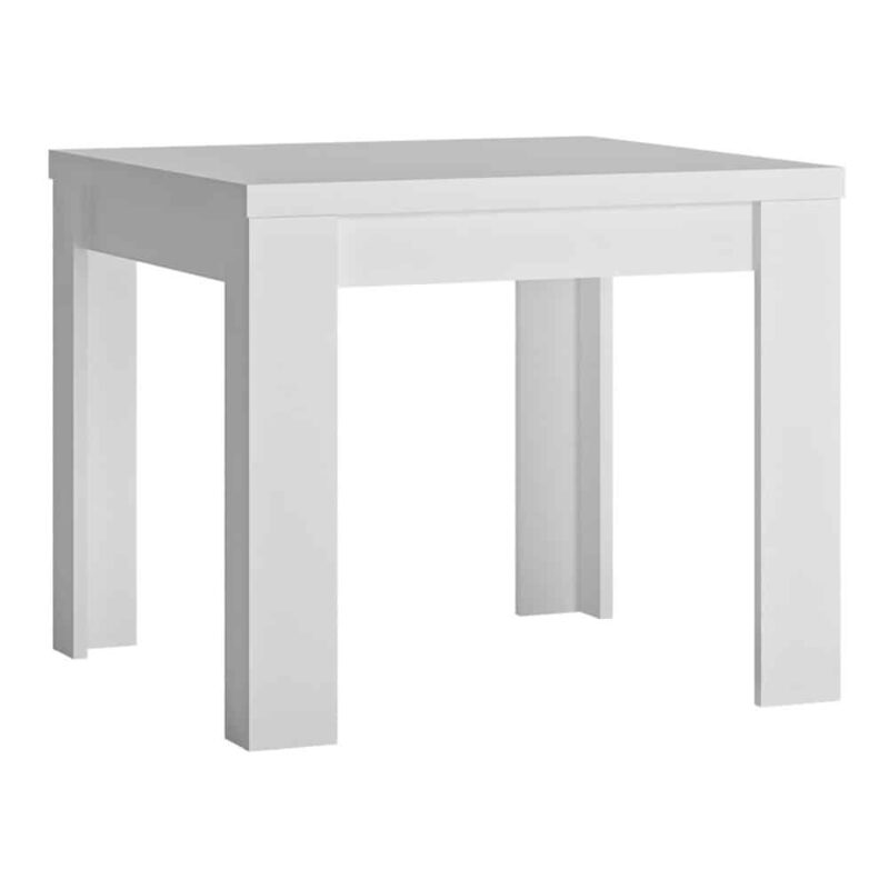 Furniture To Go Lyon Small Extending Dining Table 90cm White High Gloss