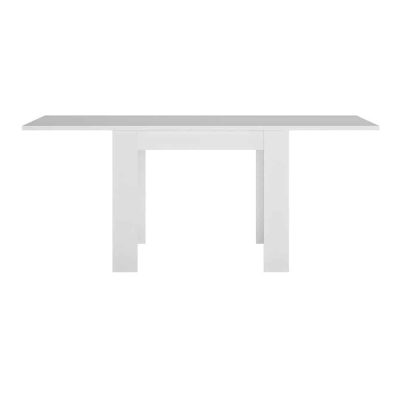 Furniture To Go Lyon Small Extending Dining Table 90cm White High Gloss