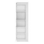Furniture To Go Lyon Tall Narrow Display Cabinet LH White High Gloss