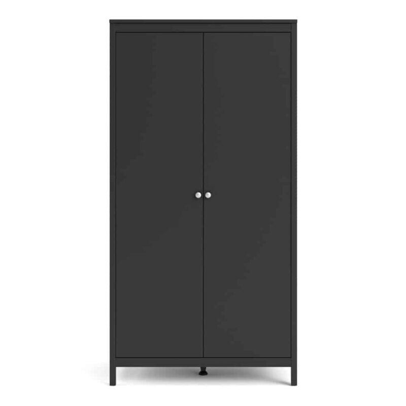Furniture To Go Madrid 2 Door Wardrobe Matt Black