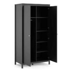 Furniture To Go Madrid 2 Door Wardrobe Matt Black