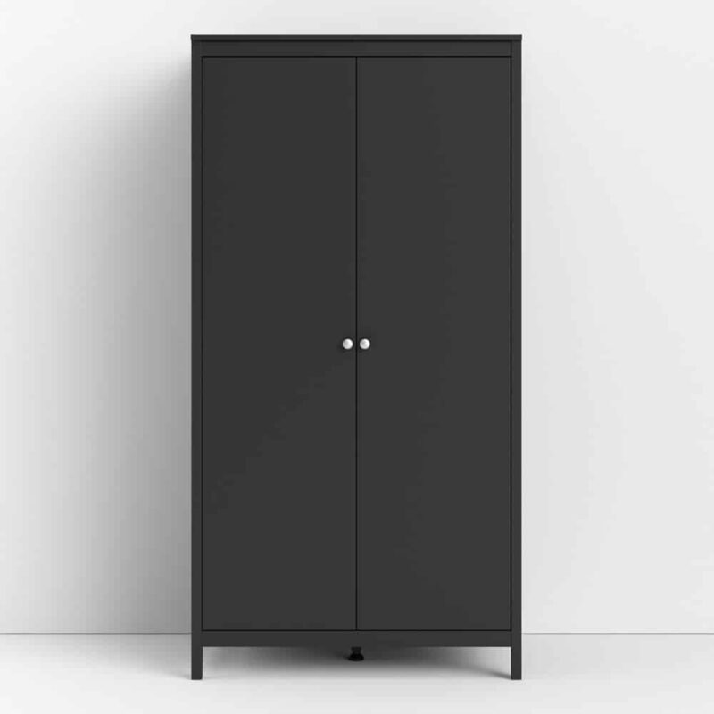 Furniture To Go Madrid 2 Door Wardrobe Matt Black