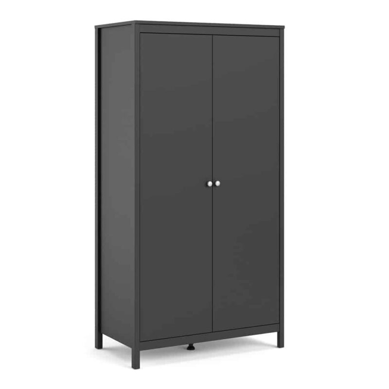 Furniture To Go Madrid 2 Door Wardrobe Matt Black