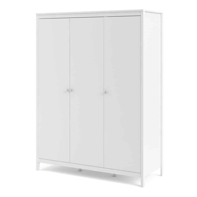 Furniture To Go Madrid 3 Door Wardrobe White