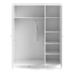 Furniture To Go Madrid 3 Door Wardrobe White