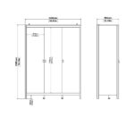 Furniture To Go Madrid 3 Door Wardrobe White