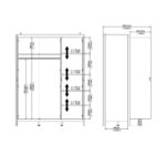 Furniture To Go Madrid 3 Door Wardrobe White