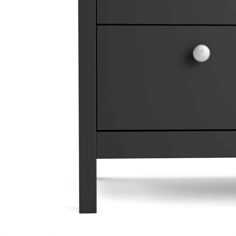 Furniture To Go Madrid 3 Drawer Chest Matt Black