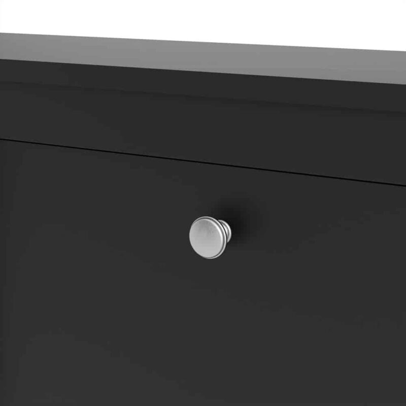 Furniture To Go Madrid 4 Compartment Shoe Cabinet Matt Black