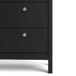 Furniture To Go Madrid China Cabinet 2 Doors 3 Drawers Matt Black