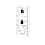 Furniture To Go Madrid China Cabinet 2 Doors 3 Drawers Matt Black