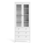 Furniture To Go Madrid China Cabinet 2 Doors 3 Drawers White