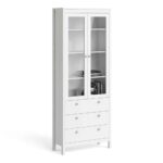 Furniture To Go Madrid China Cabinet 2 Doors 3 Drawers White