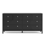 Furniture To Go Madrid Double Dresser 8 Drawers Matt Black