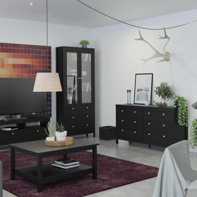 Furniture To Go Madrid Double Dresser 8 Drawers Matt Black