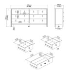 Furniture To Go Madrid Double Dresser 8 Drawers Matt Black