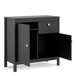 Furniture To Go Madrid Sideboard 2 Doors 1 Drawer Matt Black