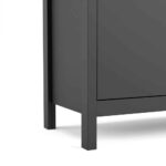 Furniture To Go Madrid Sideboard 2 Doors 1 Drawer Matt Black