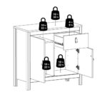 Furniture To Go Madrid Sideboard 2 Doors 1 Drawer Matt Black