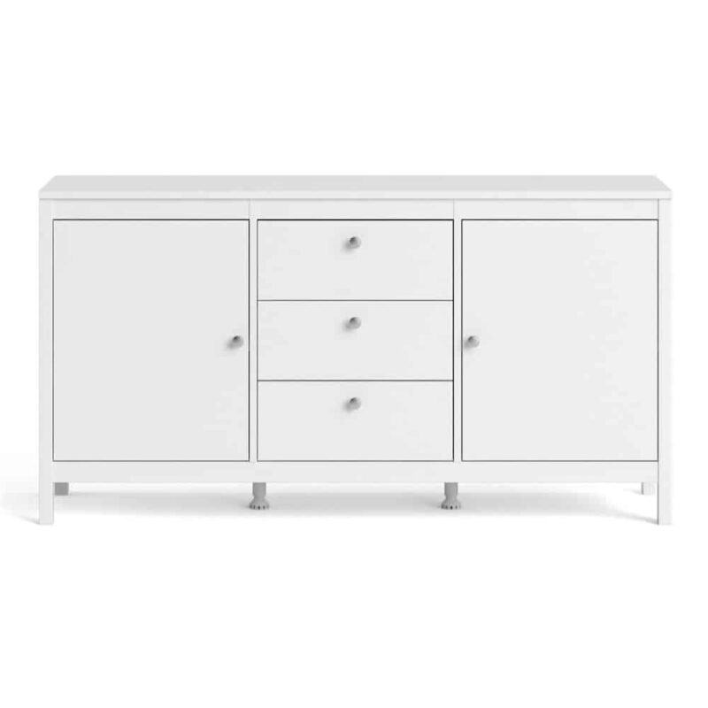 Furniture To Go Madrid Sideboard 2 Doors 3 Drawers White