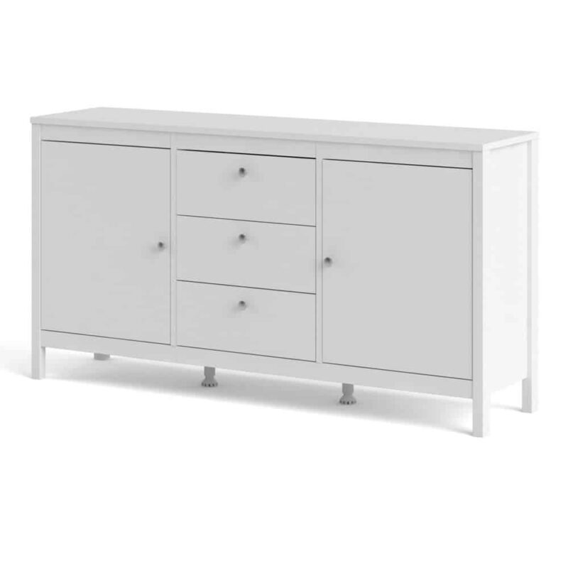 Furniture To Go Madrid Sideboard 2 Doors 3 Drawers White