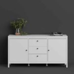 Furniture To Go Madrid Sideboard 2 Doors 3 Drawers White